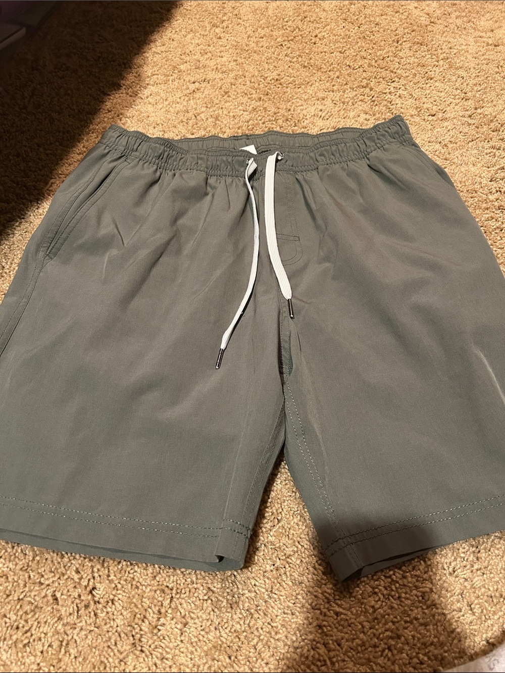 Fair Harbor Olive Green Drawstring Athletic Shorts